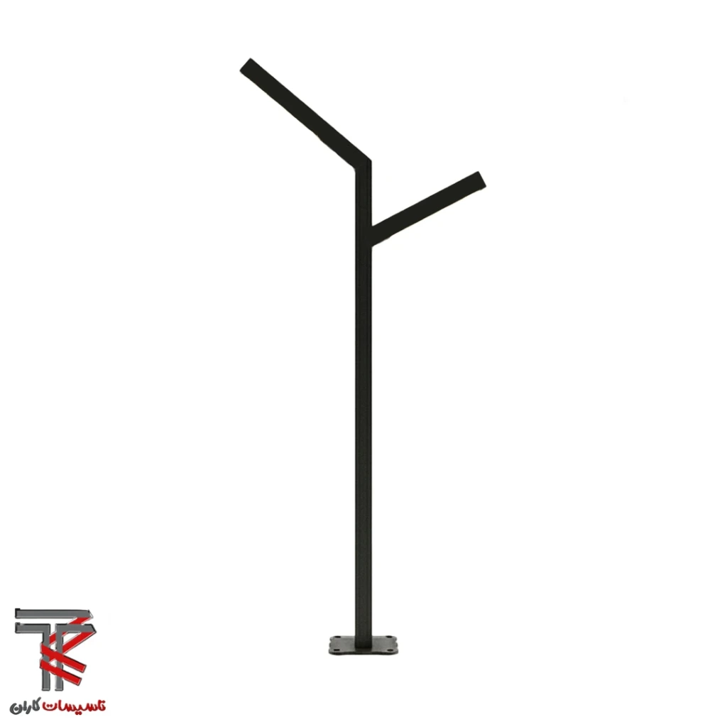 چراغ پارکی ایستاده مدل دو شاخه نامنظم (1 متری)