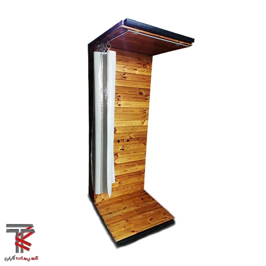 کابین دوش مخصوص کنار دیوار(همراه با قلوه سنگ و قاب پایین) (220 سانتی متر)